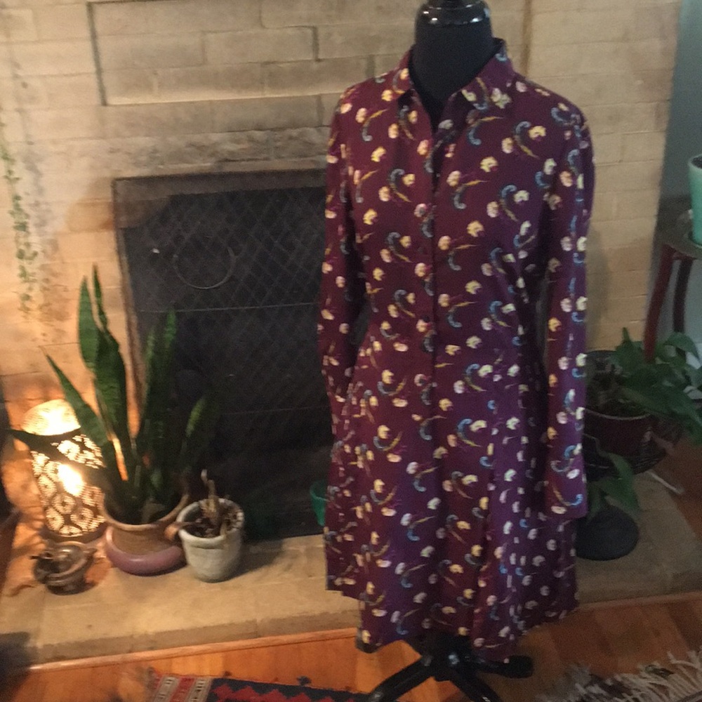 Pleated Shirt Dress